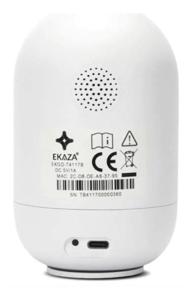 Câmera Wi-Fi Full HD Interna Inteligente Giratória Botão de Chamada Ekaza EKGDT4117B