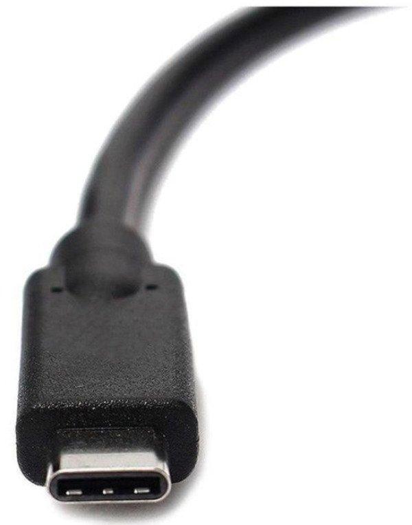 Adaptador USB Type-C 3.0 Macho x Rede RJ45 10/100/1000 F3 Preto JC-TYC-R02 - 127