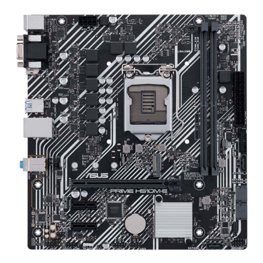 Placa Mãe Asus Prime H510M-E para Intel LGA-1200-G11 Memória DDR4 Som Vídeo e Rede