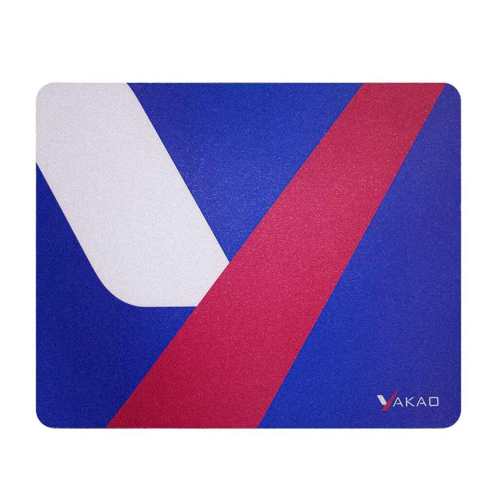Mouse Pad Liso Slim Branco e Azul em PVC Yakao - 1 - Vendido Unitário