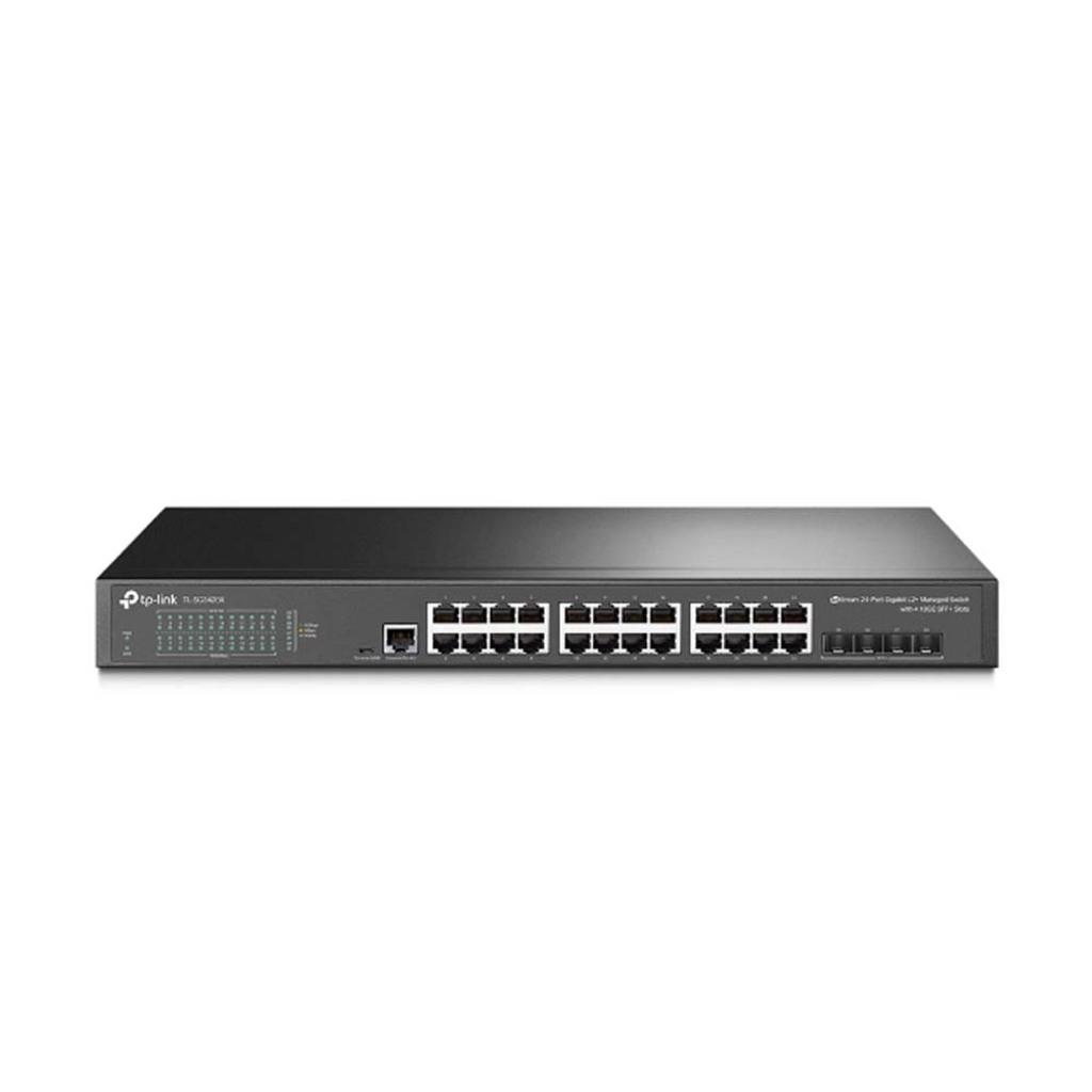 Switch Gerenciável L2+ Tp-Link SG3428X 24 Portas 10/100/1000 Mbps + 4 Portas SFP+ 10G + 1 Porta Console Rj45 JetStream - Omada