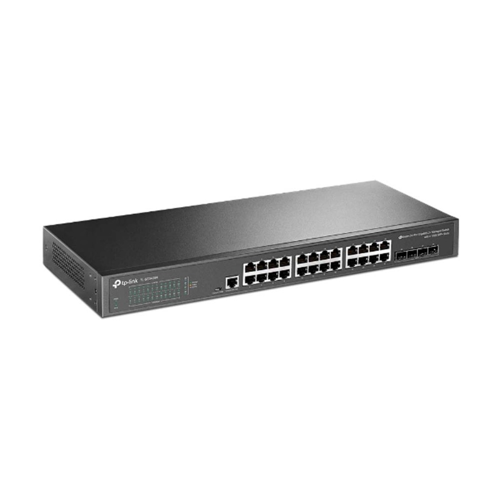Switch Gerenciável L2+ Tp-Link SG3428X 24 Portas 10/100/1000 Mbps + 4 Portas SFP+ 10G + 1 Porta Console Rj45 JetStream - Omada