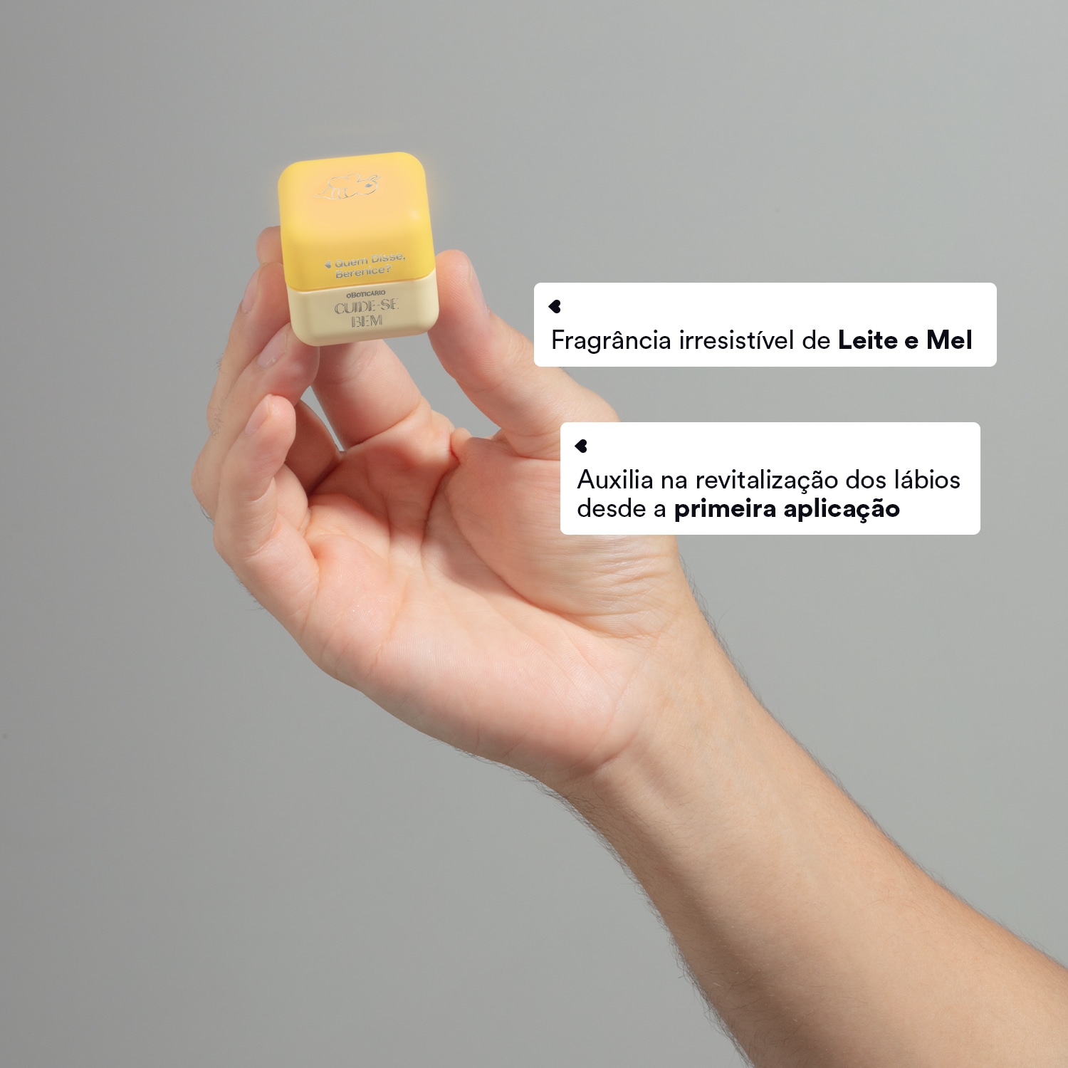 Hidratante Labial Incolor Cuide-se Bem Leite e Mel Quem Disse, Berenice? 6,2g