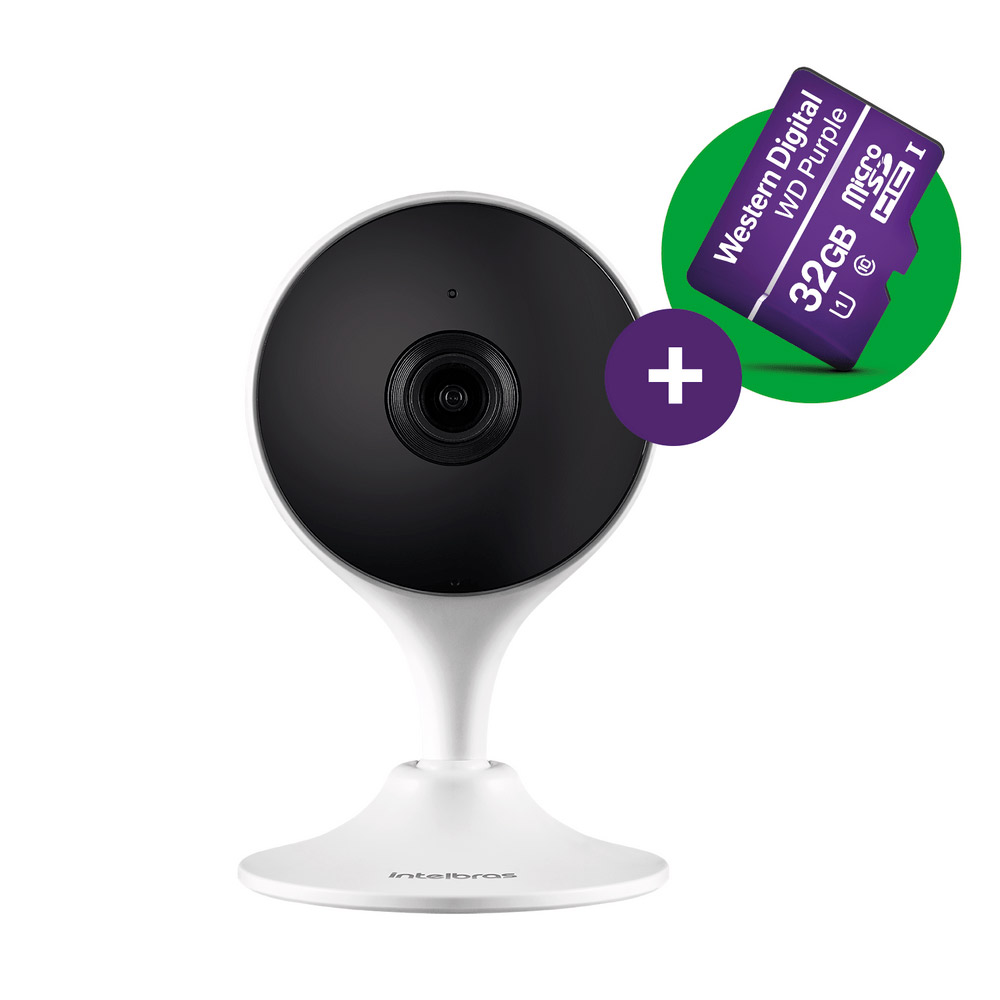 Kit Câmera Interna Inteligente Wi-Fi Full HD Intelbras iM3 com MicroSD 32GB