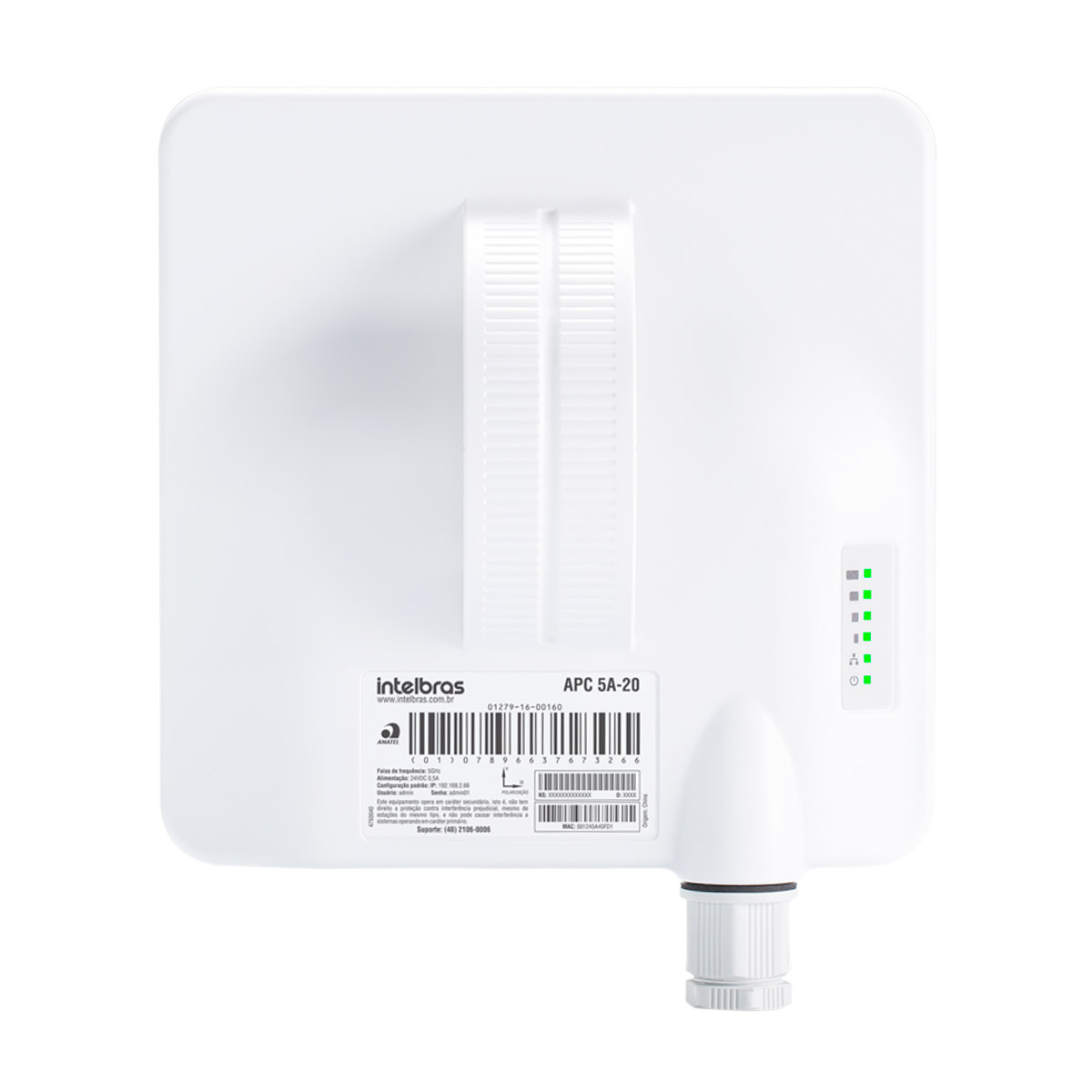 CPE-PTP 5 GHz 20 dBi MiMo 2x2 APC 5A 20 Intelbras