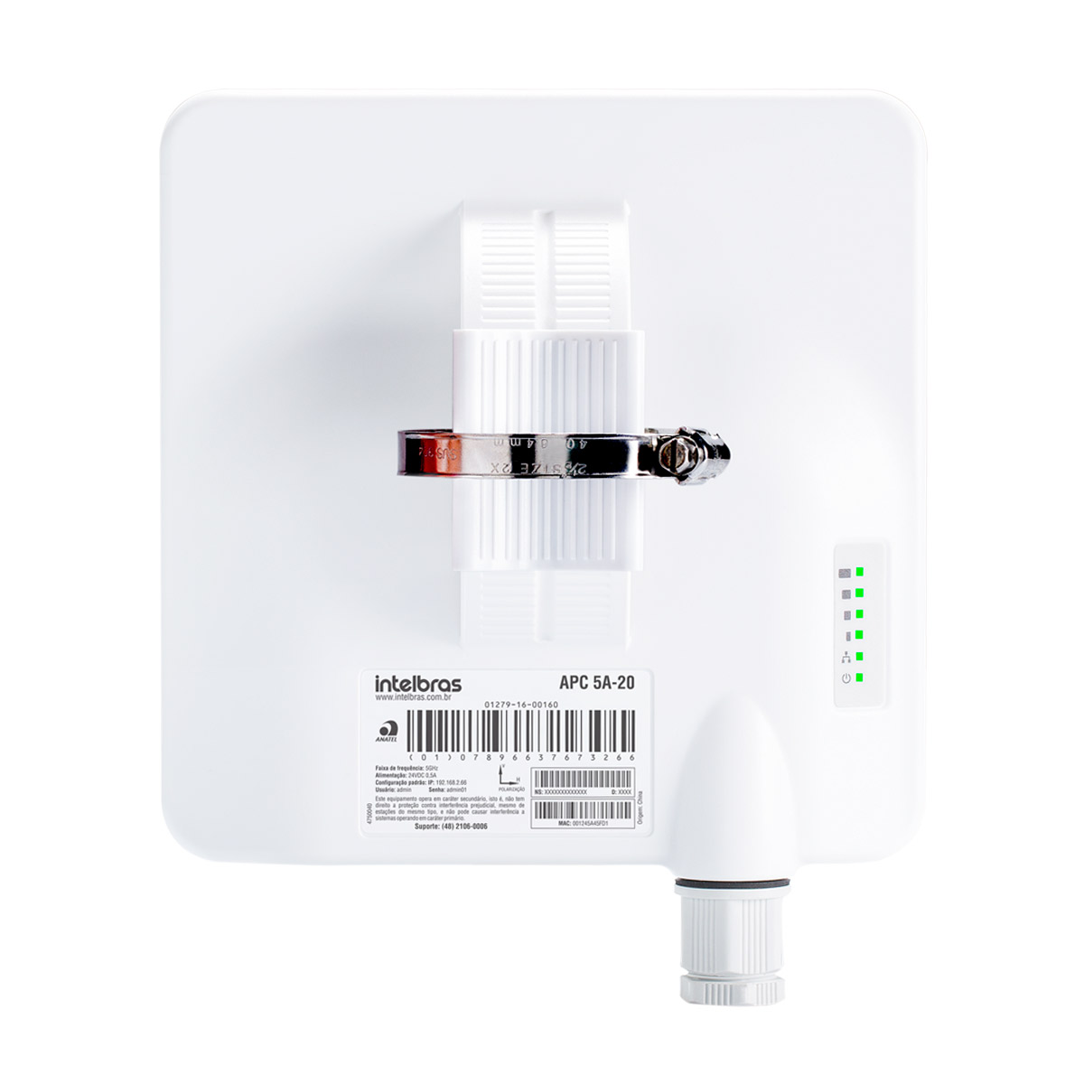 CPE-PTP 5 GHz 20 dBi MiMo 2x2 APC 5A 20 Intelbras