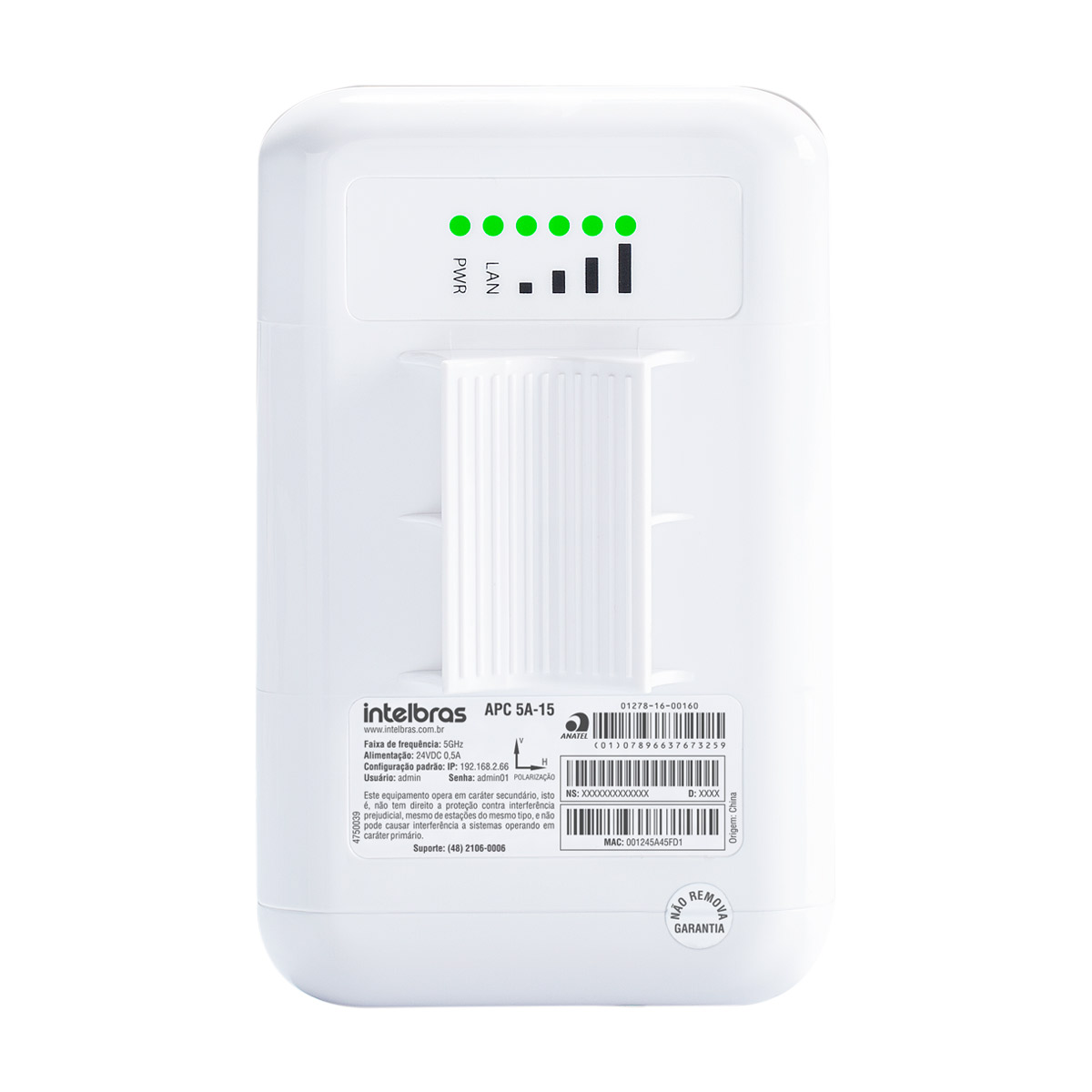 CPE-PTP 5 GHz 15 dBi MiMo 2x2 APC 5A 15 Intelbras