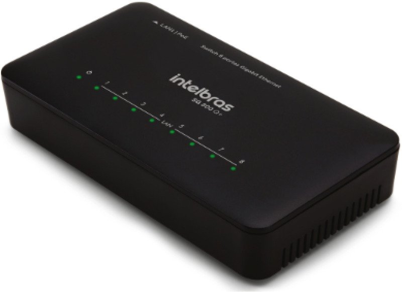 Switch 8 Portas Gigabit Ethernet SG 800 Q+ Intelbras
