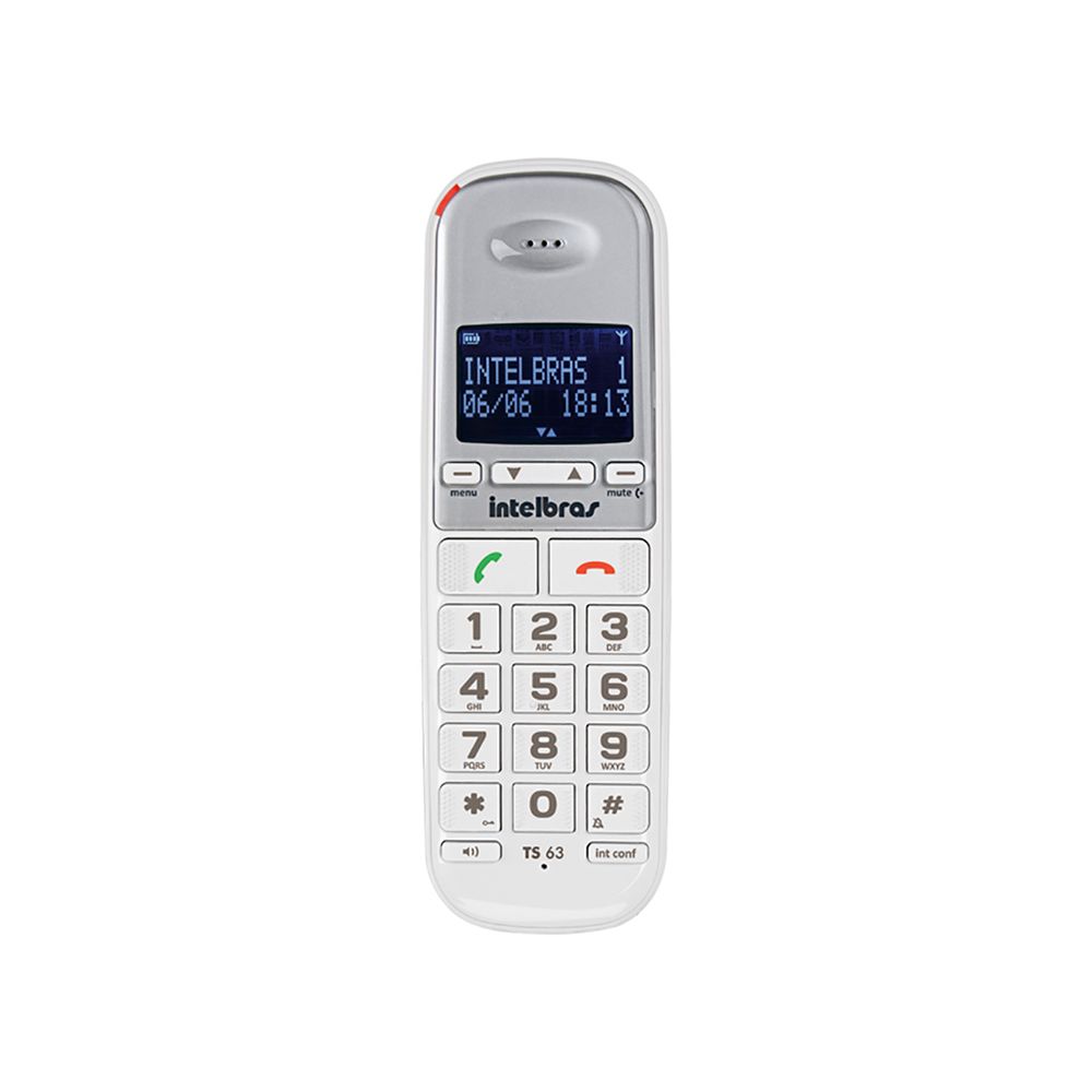 Telefone Sem Fio Intelbras TS 63 V Branco