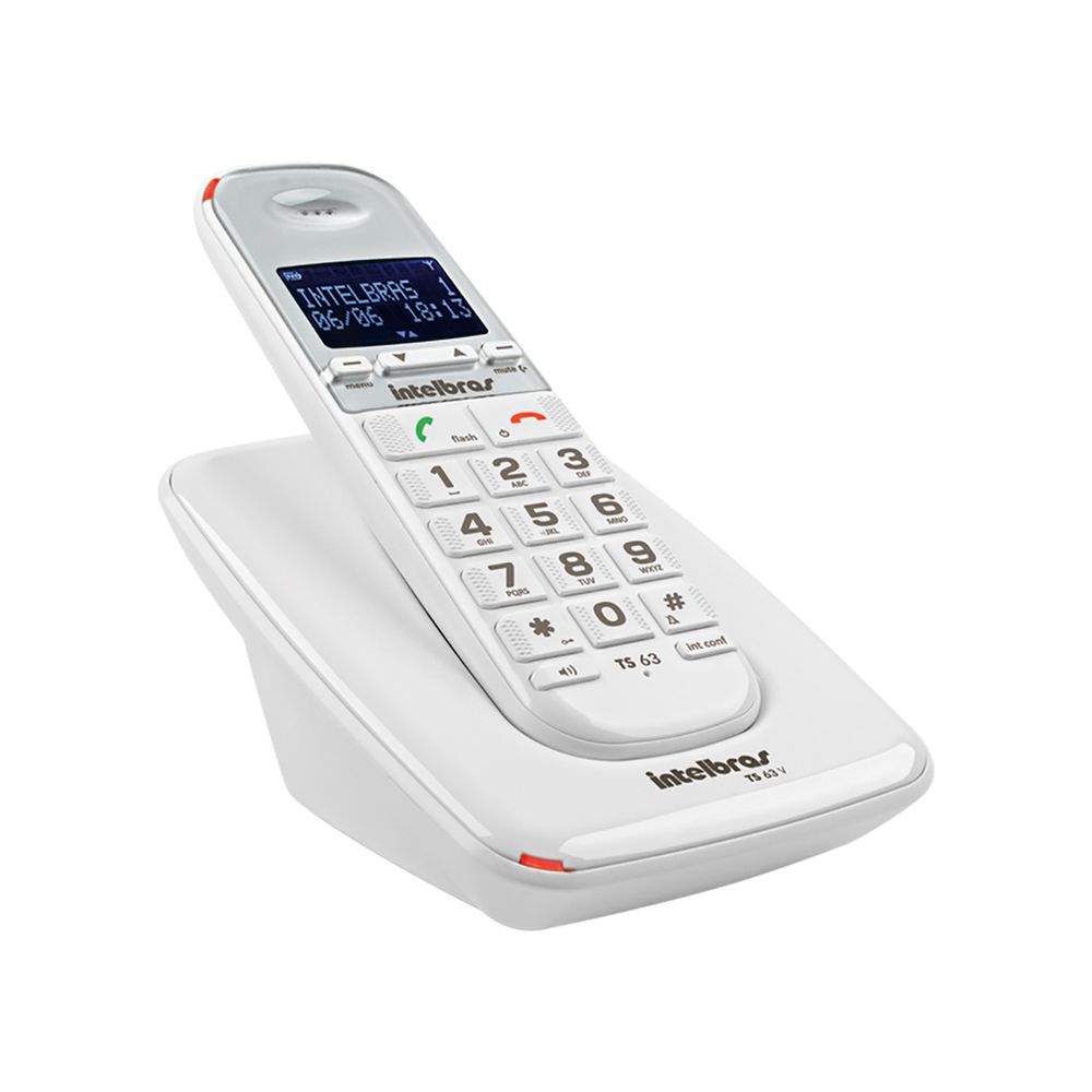 Telefone Sem Fio Intelbras TS 63 V Branco