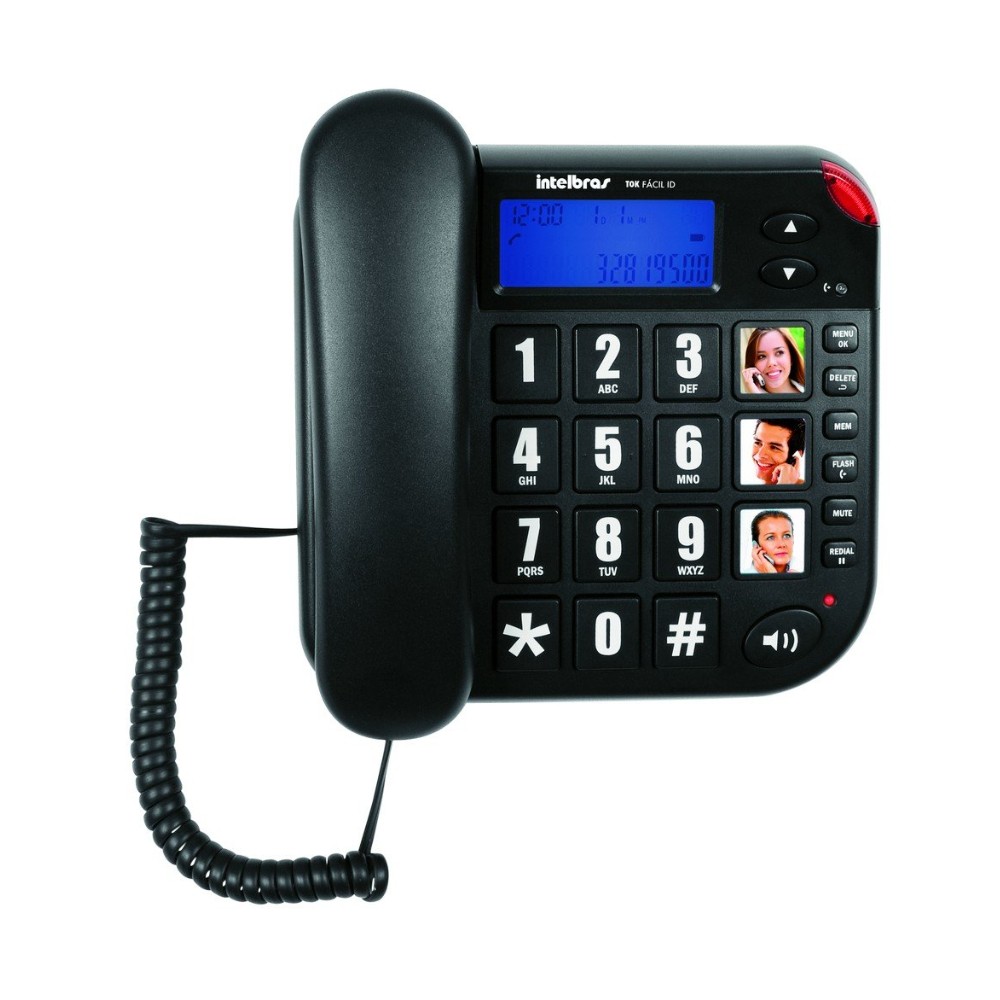 Telefone Intelbras TOK FACIL ID Preto