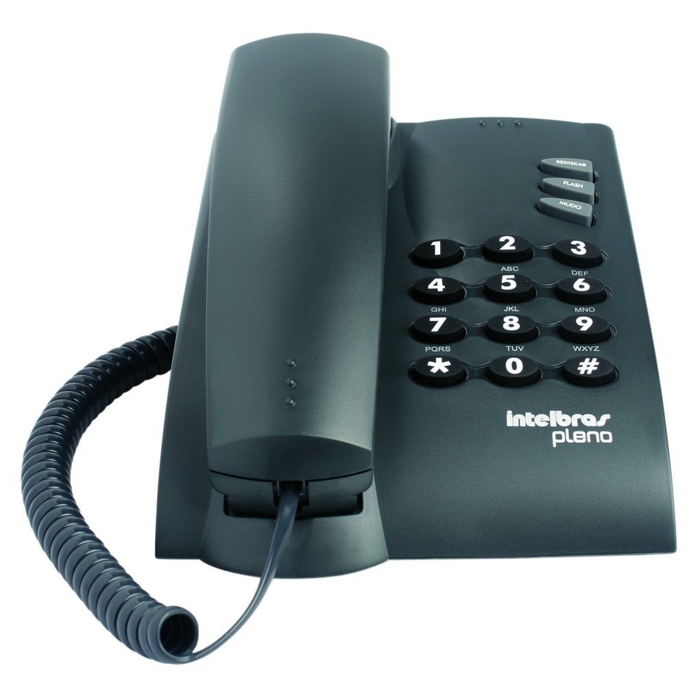 Telefone Intelbras Pleno Com Chave Preto