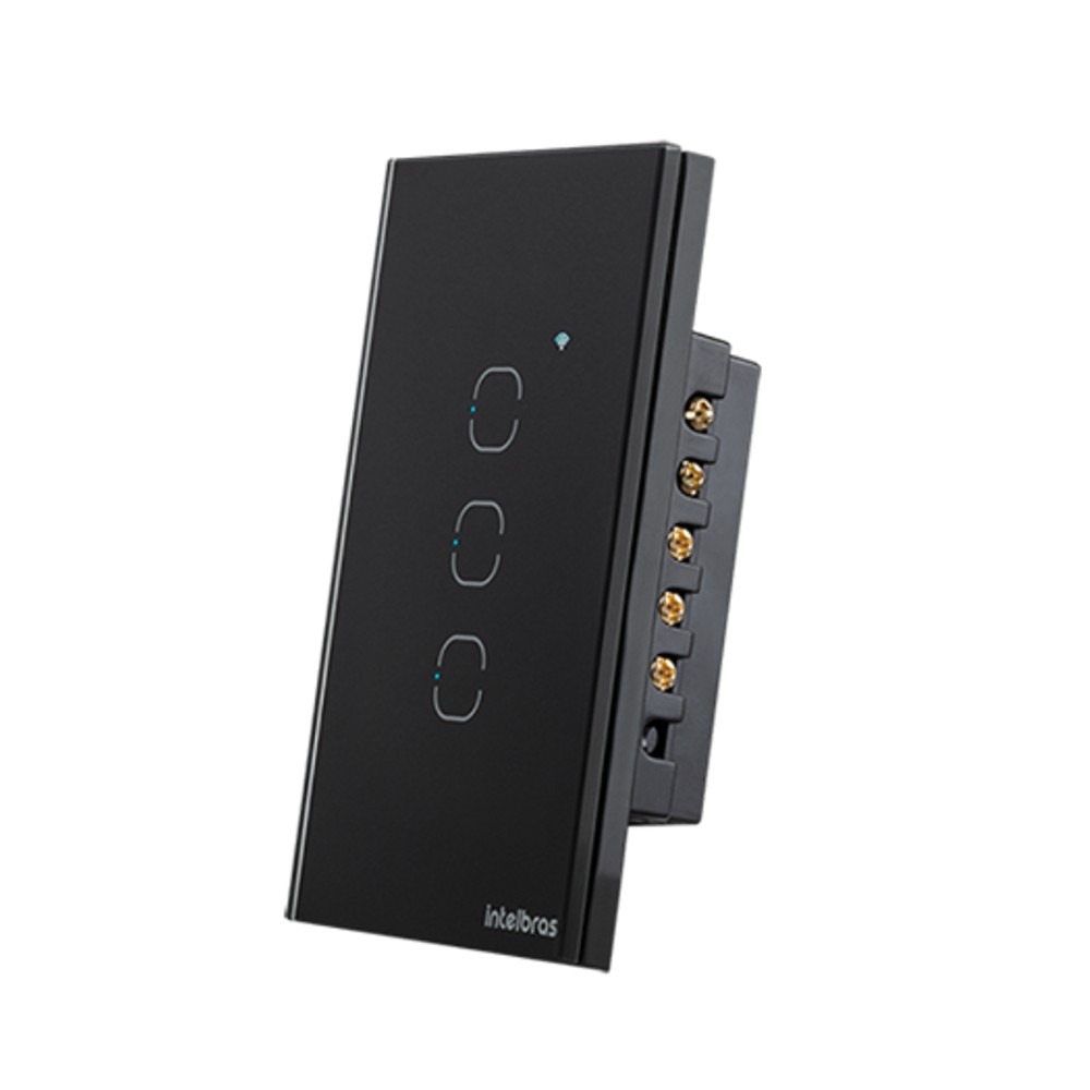 Interruptor Touch Inteligente Wi-Fi Intelbras MIS 1003 Preto