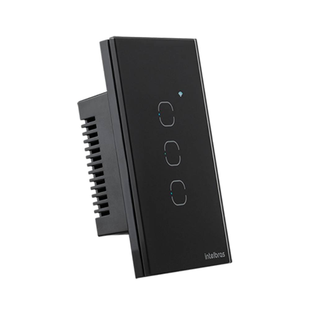 Interruptor Touch Inteligente Wi-Fi Intelbras MIS 1003 Preto