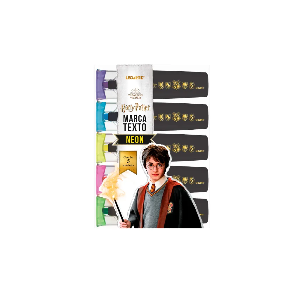 Marca Texto Leoarte Harry Potter Estojo com 5 Cores