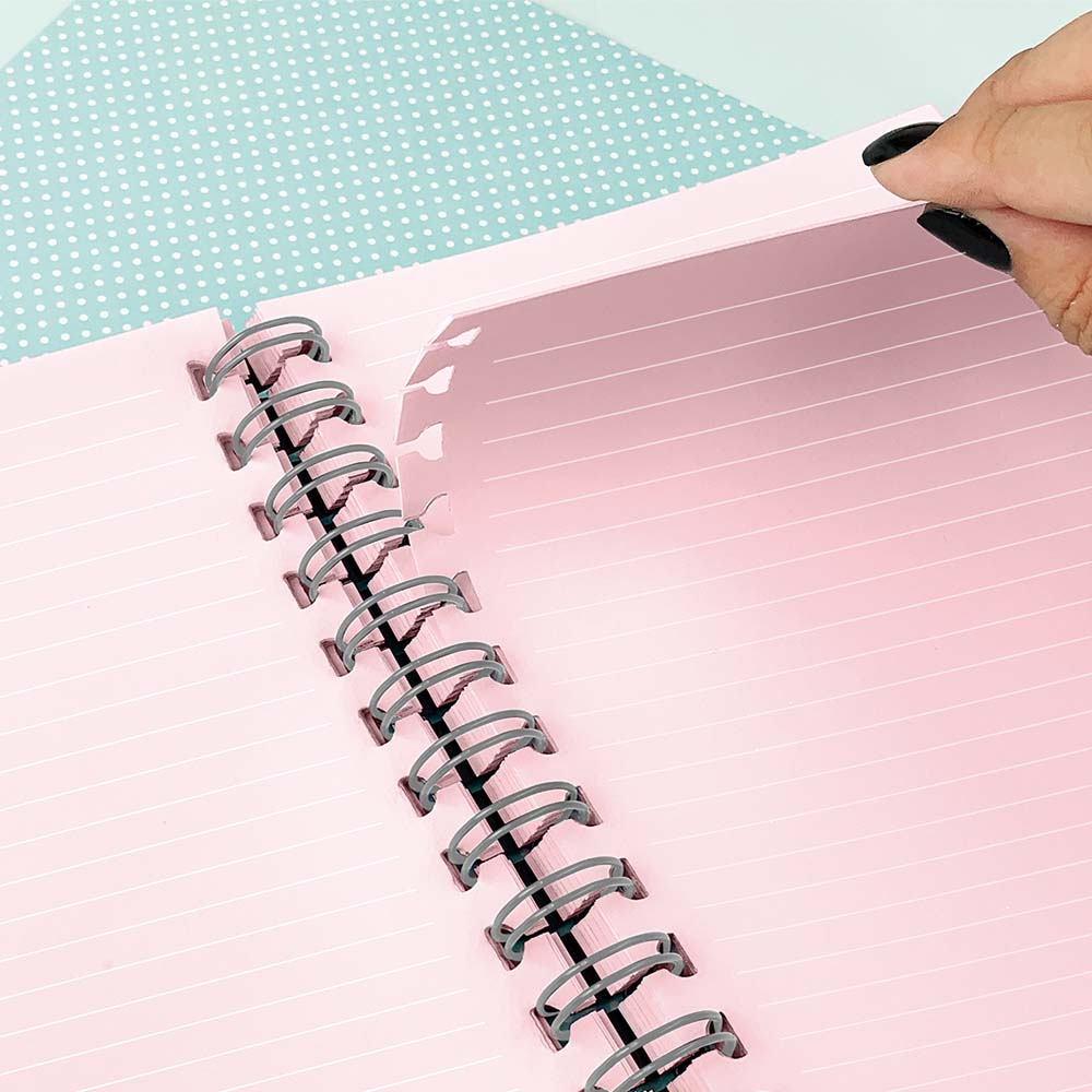Refil DAC para Caderno Smart Colegial 48 Folhas Rosa e Pauta Branca