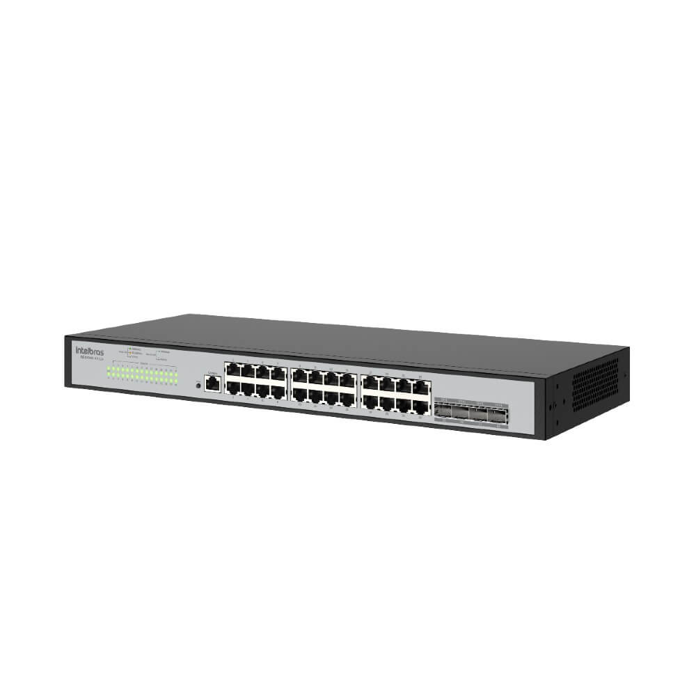 Switch Gerenciável 24 Portas Gigabit Ethernet SG 2404D MR L2+ Intelbras