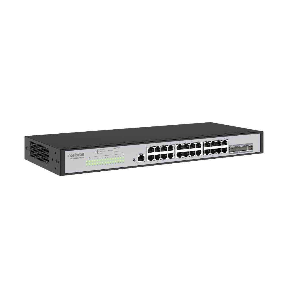 Switch Gerenciável 24 Portas Gigabit Ethernet SG 2404D MR L2+ Intelbras