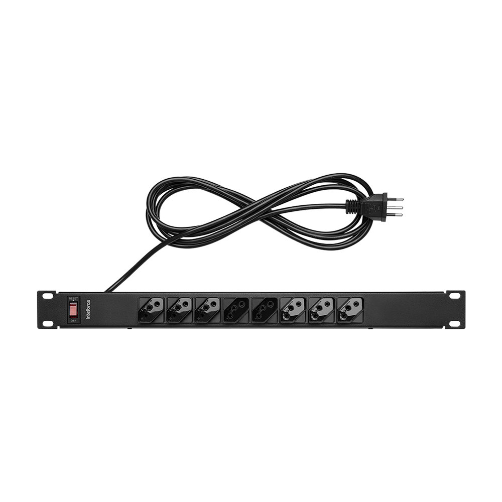 Protetor Eletrônico Intelbras com 8 Tomadas para Rack EPR 208+
