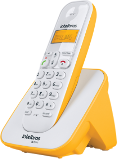 Telefone Sem Fio TS 3110 Branco e Amarelo Intelbras