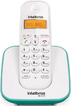 Telefone Sem Fio Intelbras TS 3110 Branco e Azul Claro