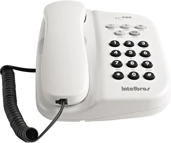 Telefone com Chave Intelbras TC 500 Branco