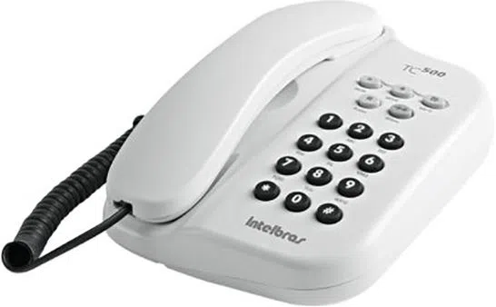 Telefone com Chave Intelbras TC 500 Branco