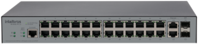 Switch Gerenciável 2622 MR L2 24 Portas Fast 2 Portas Mini-Gbic Intelbras