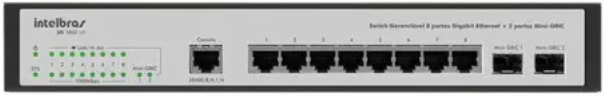 Switch Gerenciável 8 Portas Gigabit Intelbras SG 1002 MR