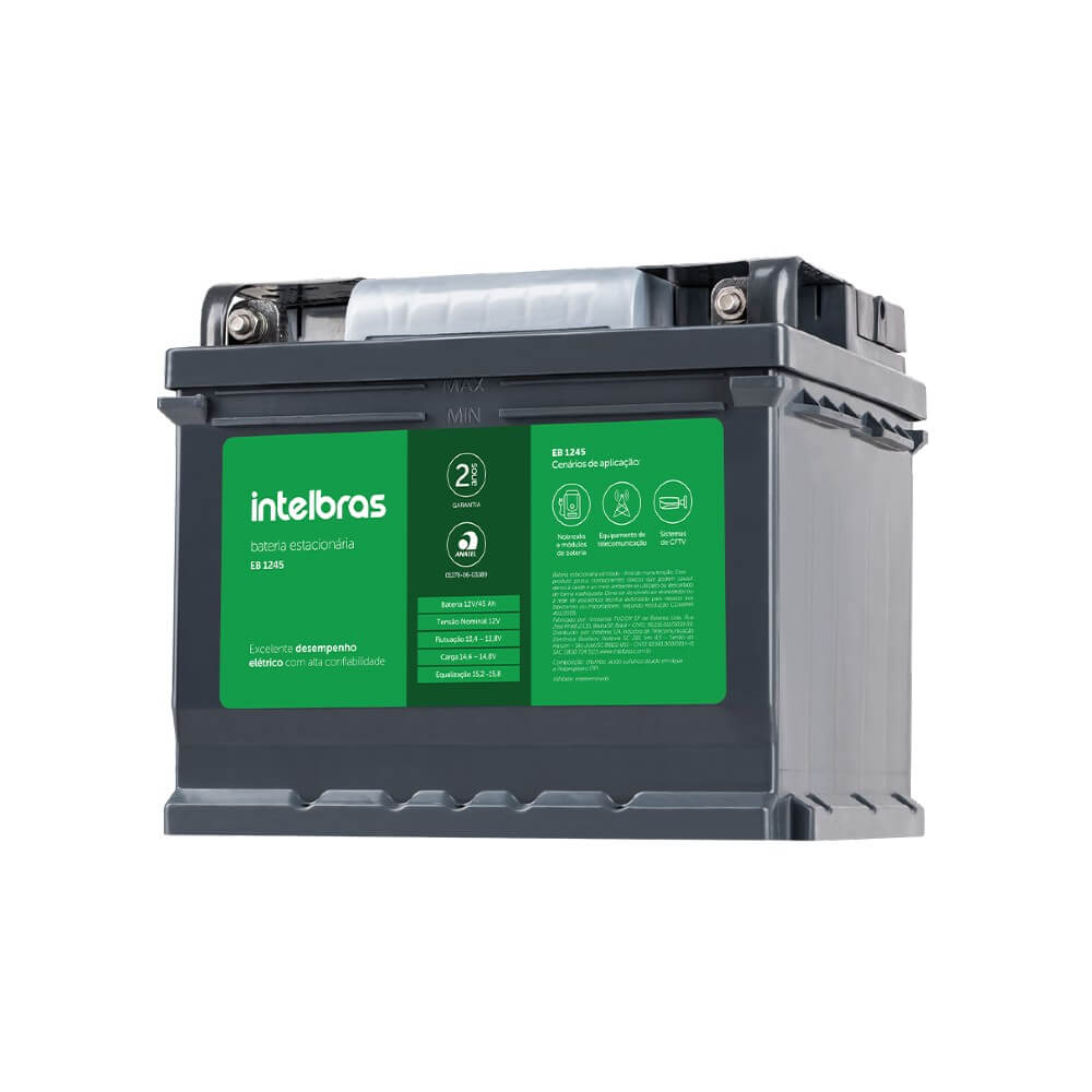 Bateria Estacionária de Chumbo-Ácido 12V EB 1245 Intelbras