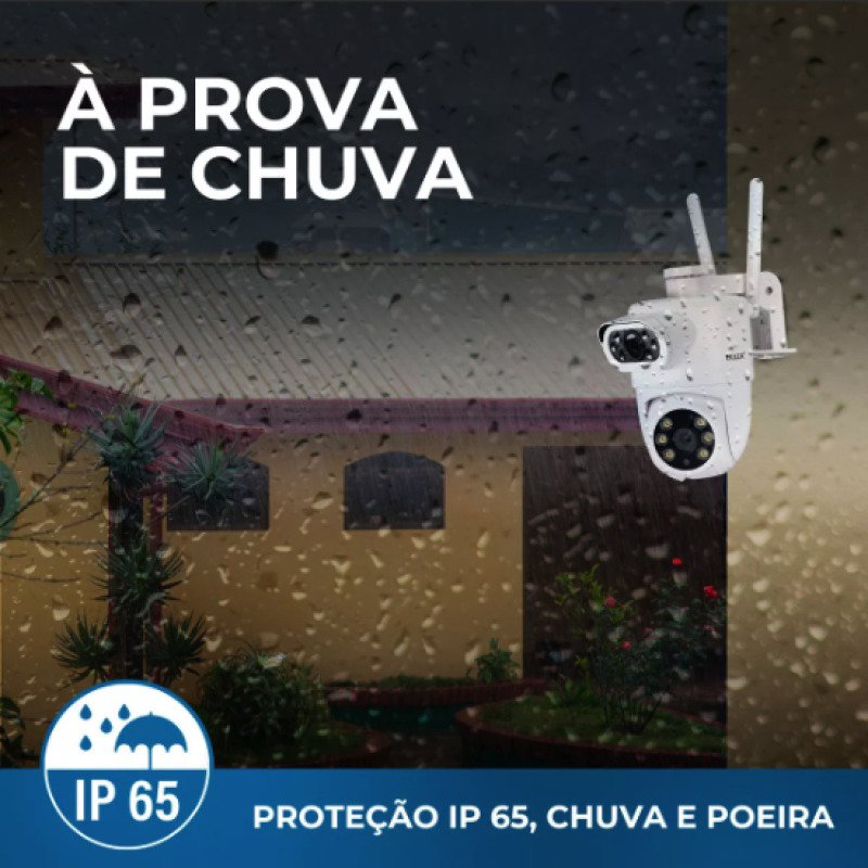 Câmera Wi-Fi Full HD Externa Inteligente Lente Dupla Ekaza EKJST3169