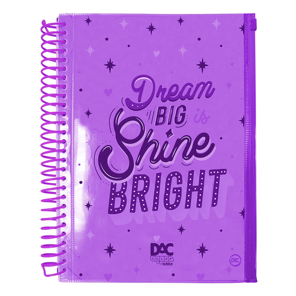 Caderno Universitário DAC Color Bubble 160 Folhas com 10 Matérias