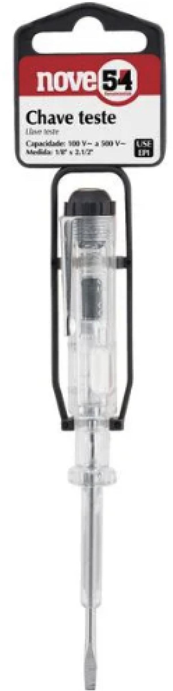 Chave Teste Ponta Fenda 1/8" 3,1 mm 2.1/2" NOVE54 3571530091