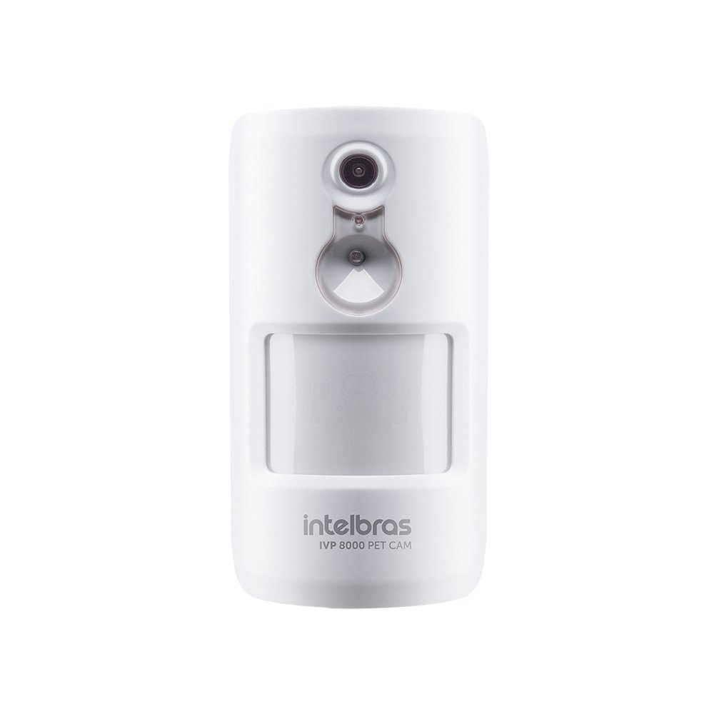 Sensor de Movimento Infravermelho Sem Fio com Câmera Intelbras IVP 8000 PET CAM