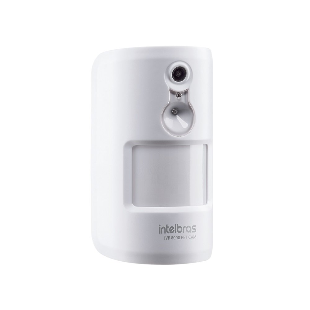 Sensor de Movimento Infravermelho Sem Fio com Câmera Intelbras IVP 8000 PET CAM