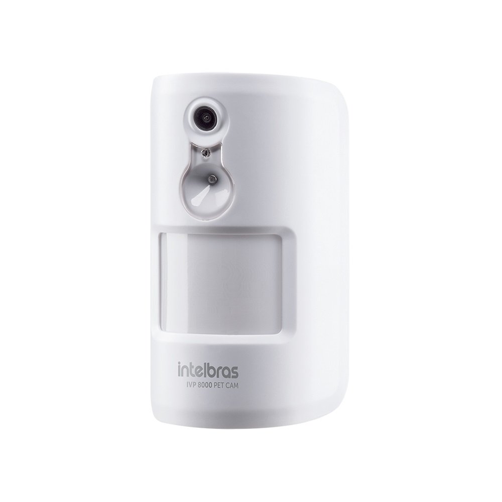 Sensor de Movimento Infravermelho Sem Fio com Câmera Intelbras IVP 8000 PET CAM