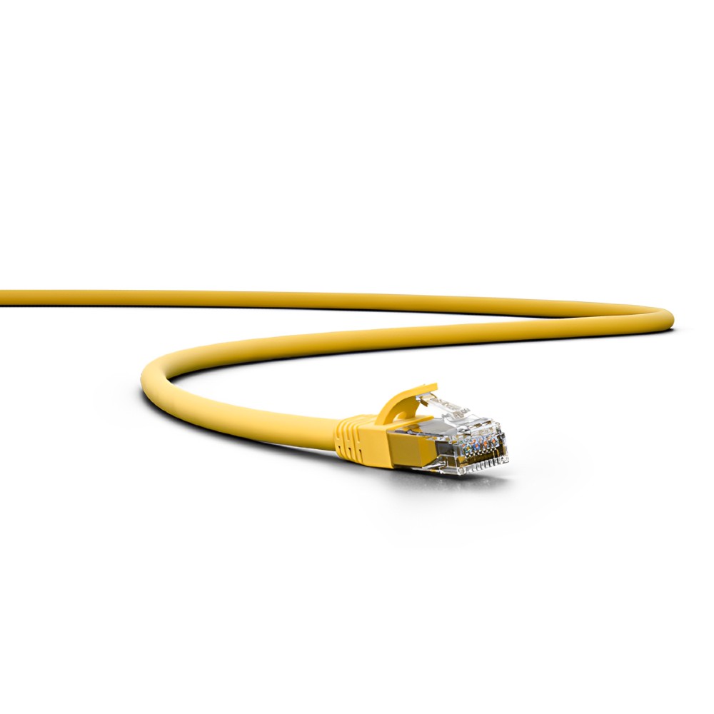 Patch Cord Impact Giga U/UTP 4P Cat6 Amarelo 1m LSZH Intelbras