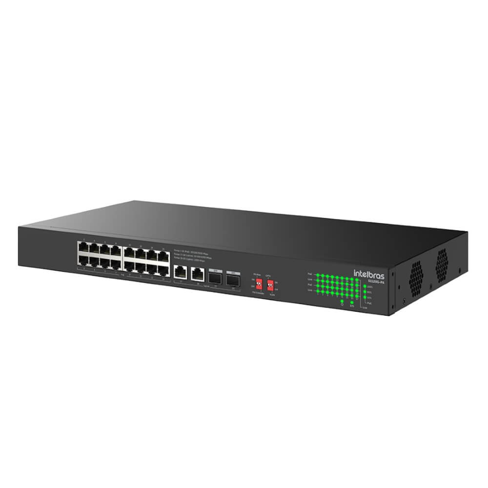 Switch Não Gerenciável PoE 20 Portas S1120G PA Intelbras