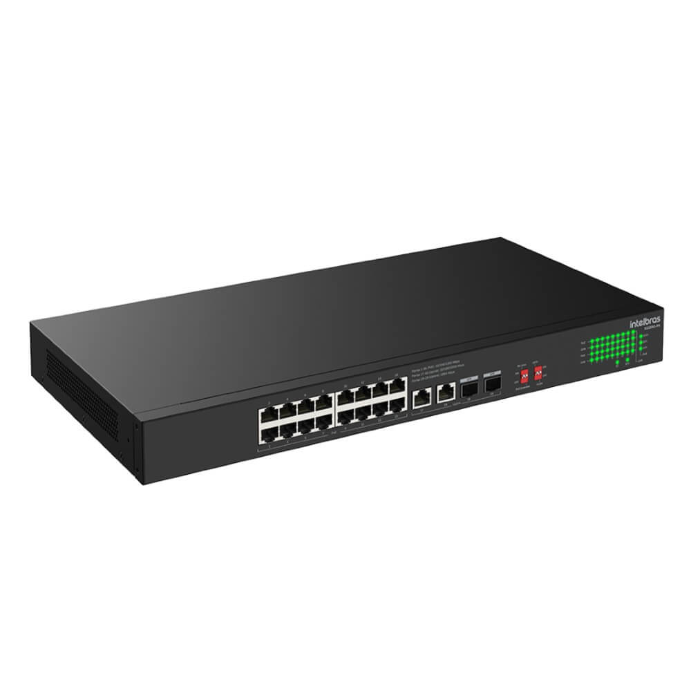 Switch Não Gerenciável PoE 20 Portas S1120G PA Intelbras