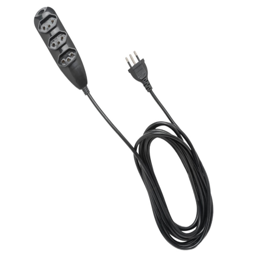 Extensão Elétrica 3 Tomadas 3 Pinos 10A 5m Preta EXT 3005 Intelbras