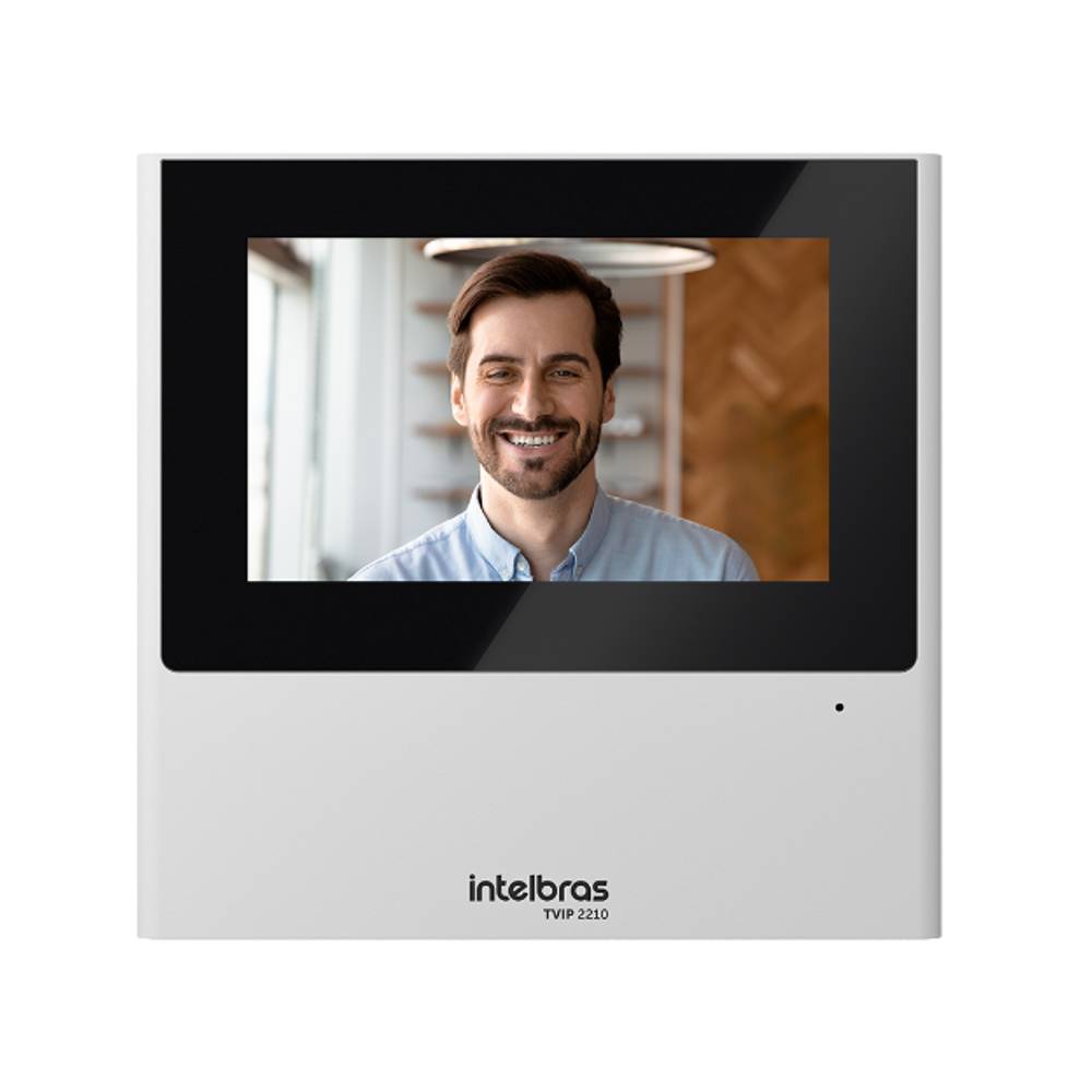 Terminal Interno Video Porteiro TVIP 2210 Branco Intelbras