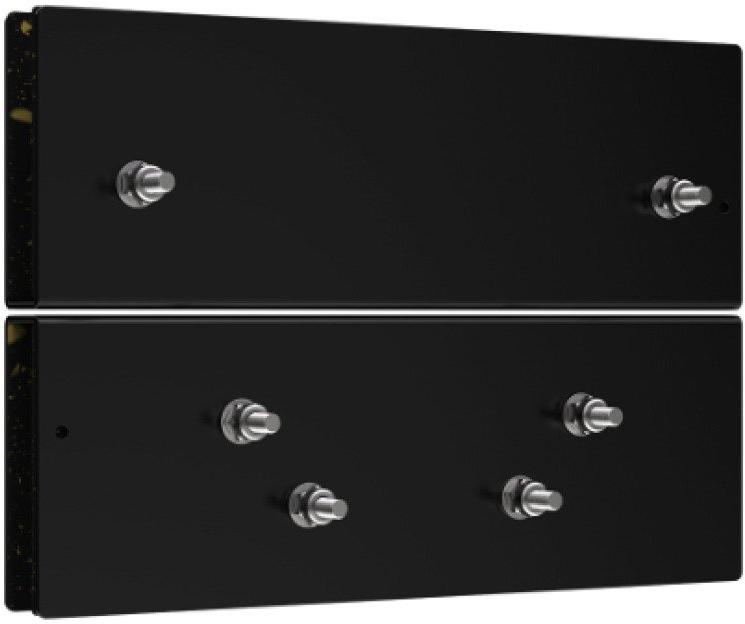 Suporte Para Porta de Vidro Fechadura Eletroíma SV 21 22 Séries Preto Intelbras