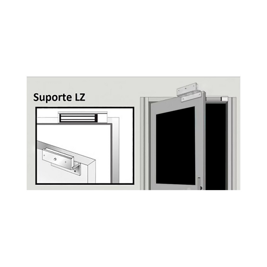 Fechadura EletroMagnética 12V para 136 Kg - Assa Abloy - 300M - Z2 - Incluso o Suporte LZ