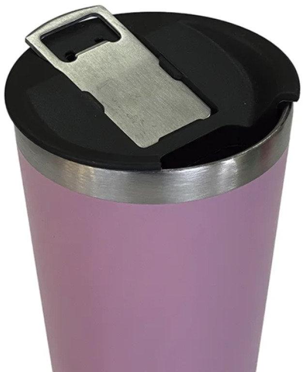Copo Térmico 473 ml Aço Inox Com Tampa e Abridor Rosa