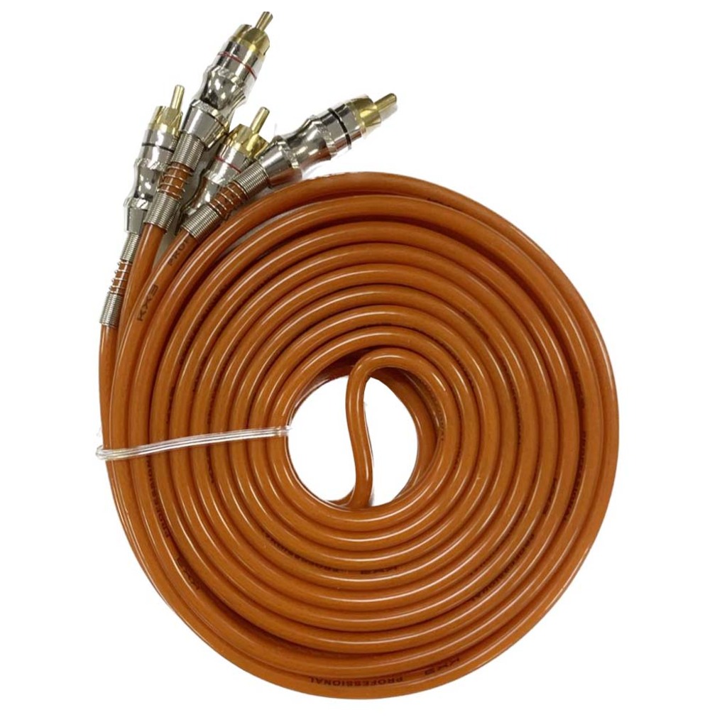 Cabo RCA KX3 2 RCA Macho x 2 RCA Macho Laranja - RCA5ML - Cabo com 5 Metros