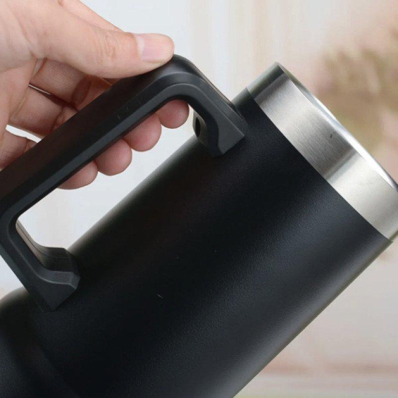 Caneca Térmica Chopp Cerveja 709 ml Aço Inox Preta