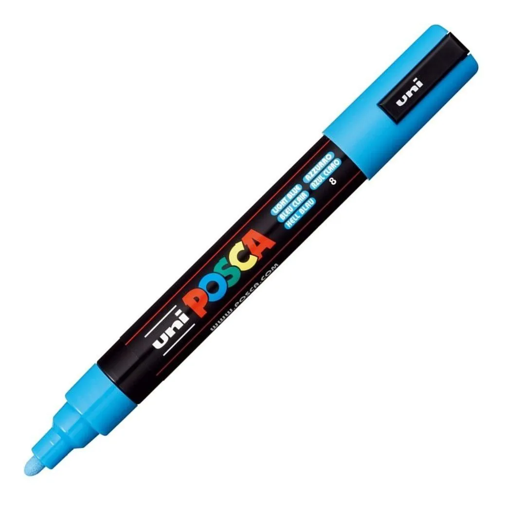 Marcador Artístico Uni Posca PC-5M Azul Claro