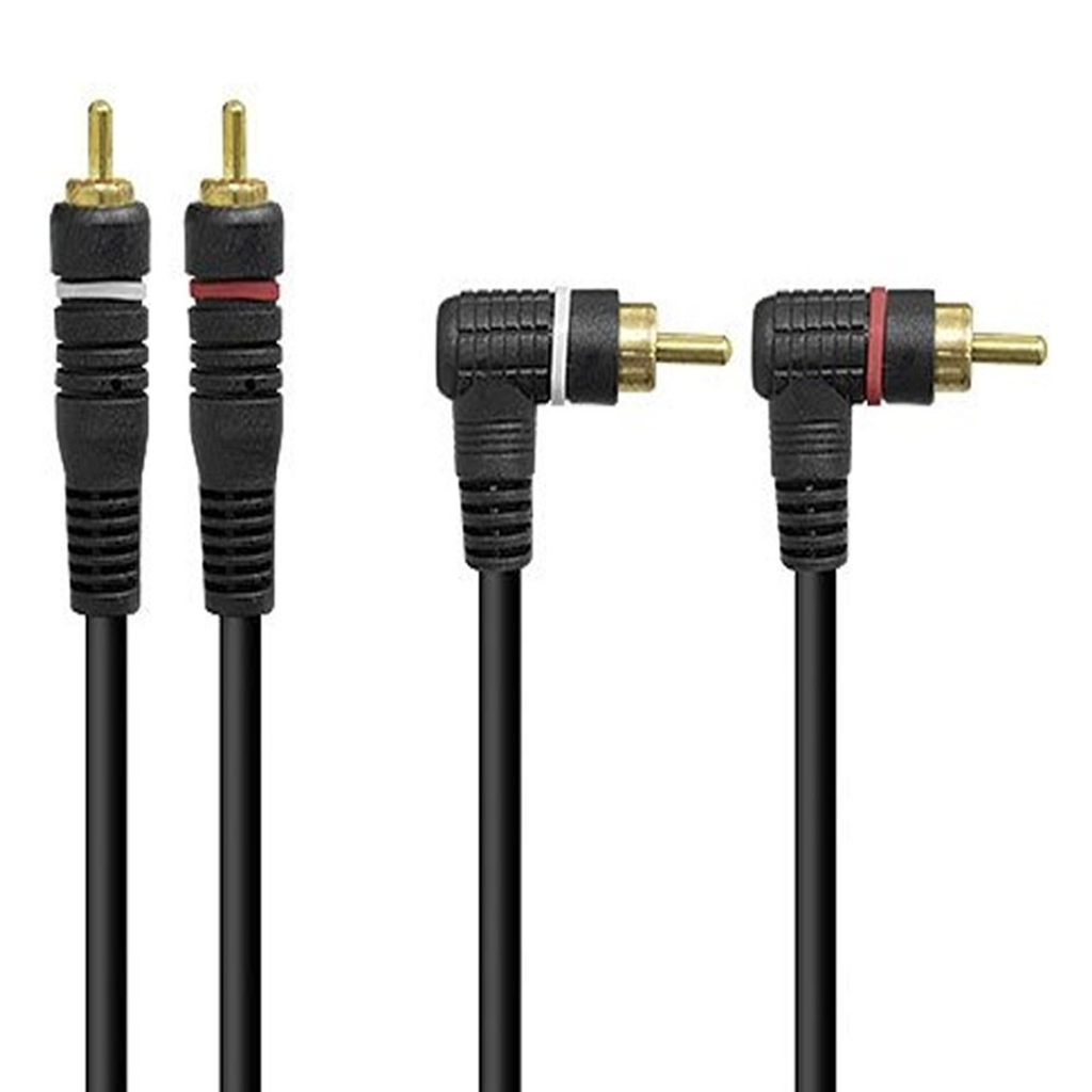 Cabo RCA KX3 2 RCA Macho x 2 RCA Macho 4mm Preto - RCA1/5M - Cabo com 1,5 Metros