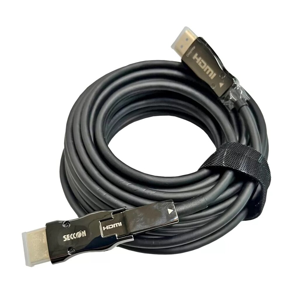 Cabo HDMI Fibra Óptica Ativa Macho x Macho Destacável 2.0 4K 10 Metros Seccon - ZLX-HDMI2.0 AD-10M