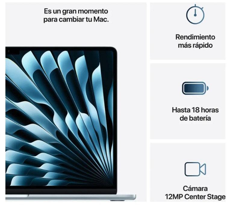 MacBook Air 15.3″ Chip M4 16 GB RAM 512 GB SSD Sky Blue